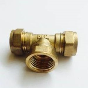 15mm Cop Female Tee Compression