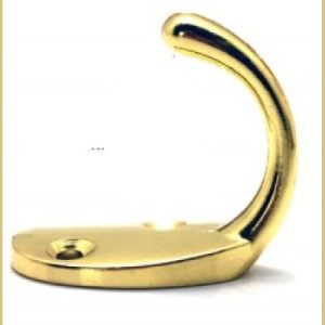 Clothes Hook Gold Single