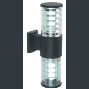 Double Flat Wall Light Black