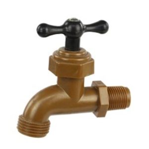 20mm GARDEN TAP - BROWN PLASTIC