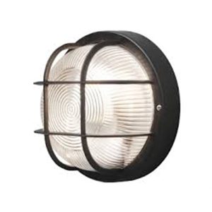 ALUMINIUM BULKHEAD ROUND BLACK