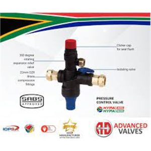 GEYSER PRESSURE CONTROL VALVE  400KPA 22MM SABS