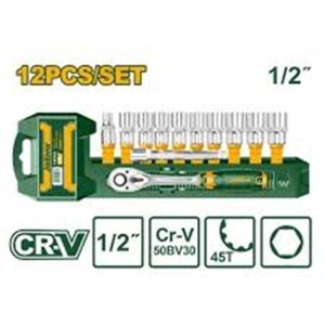 JDST2212 12PCS 1/2 SOCKET SET